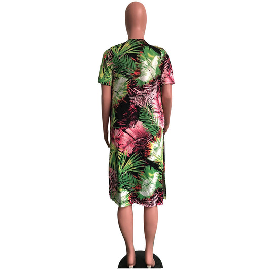 Bikini de Tres Piezas Estampado con Capa - Image 9