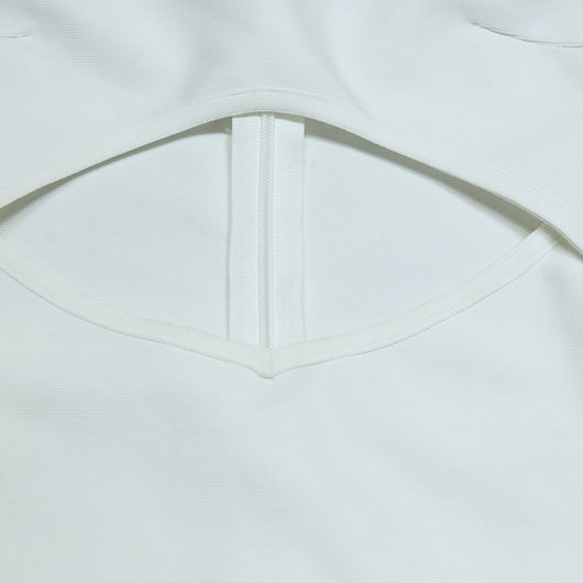 Vestido Tubo con Hombro Descubierto y Detalle Asimétrico - Image 13