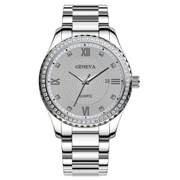 Reloj de Hombre Acero Inoxidable con Calendario - Cuarzo Elegante