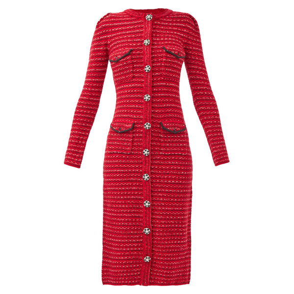 Vestido Francés Elegante Base Roja Talla Pequeña - Image 4
