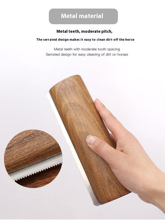 Rascador de Sudor de Madera Maciza 20cm con Borde Serrado para Caballos - Image 9
