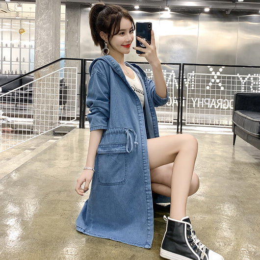 Cardigan Abrigo Trench con Capucha para Mujer - Manga Larga - Image 7
