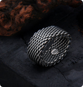 Anillo de Plata Esterlina 925 Tejido a Mano Turco - Image 11