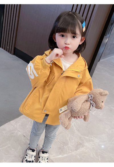 Chaqueta Cortavientos con Capucha para Niñas - Primavera y Otoño - Image 12