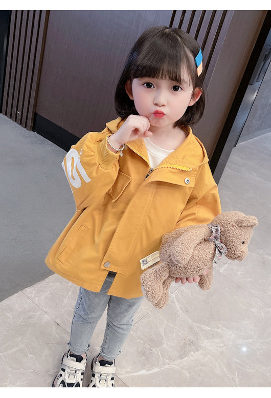 Chaqueta Cortavientos con Capucha para Niñas - Primavera y Otoño - Image 12