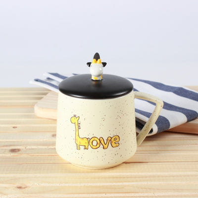 Taza de Cerámica Artesanal con Jirafa Kawaii Dibujada a Mano - Image 3