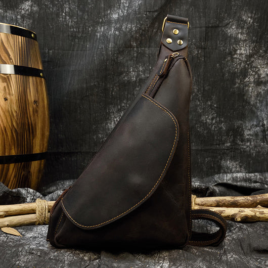 Bolsa de Pecho Cuero Genuino Estilo Retro para Hombre - Image 8