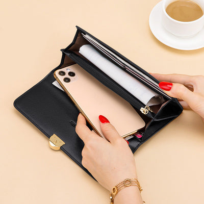 Billetera Larga de Cuero Genuino para Mujer - Gran Capacidad - Image 4