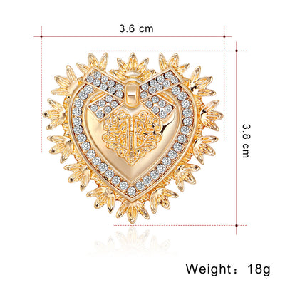 Broche de Aleación con Cristales Amor - Image 5
