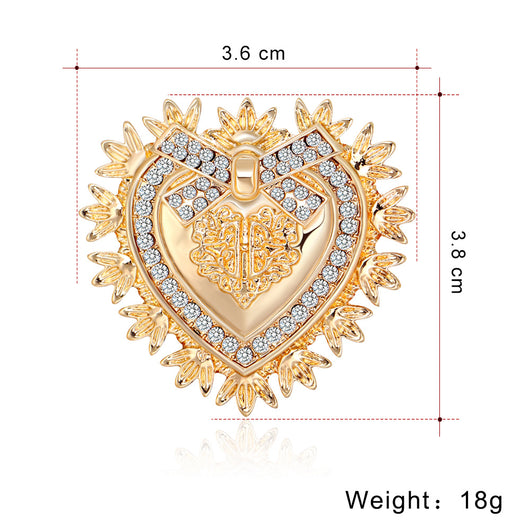 Broche de Aleación con Cristales Amor - Image 5