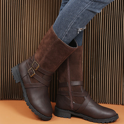 Zapatos de Mujer Talla Grande con Tacón Cuadrado Bajo y Cinturón - Image 13