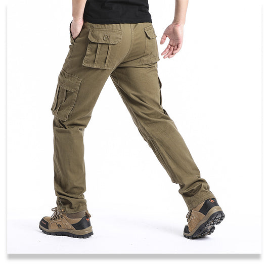 Pantalones Cargo de Algodón Multibosillo para Hombre - Ajuste Holgado y Resistente - Image 17
