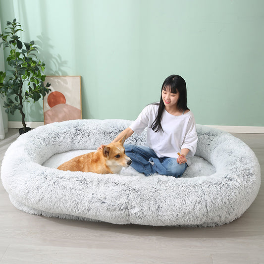 Cama Térmica Premium para Mascotas Grandes - Cojín Desmontable y Lavable
