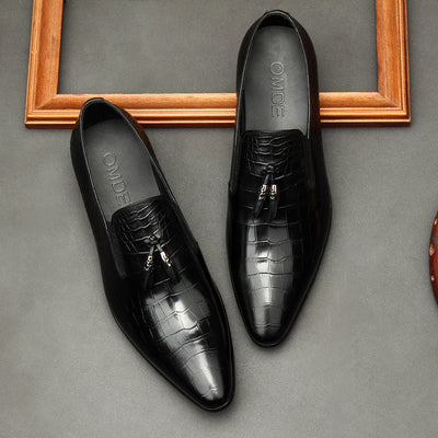 Zapatos de Cuero Genuino para Hombre Punta Aguda Estilo Ejecutivo - Image 5