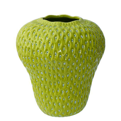 Florero de Cerámica Artesanal con Diseño de Fresa - Image 5