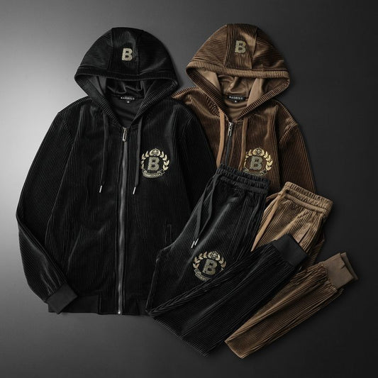 Conjunto de Sudadera con Capucha y Pantalón Jogger para Hombre - Estilo Casual Otoño Invierno