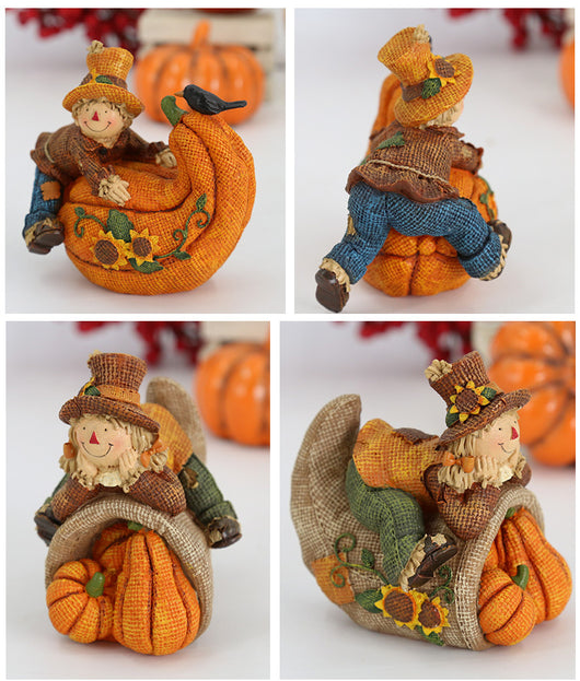 Artesanía de Resina Espantapájaros y Calabaza para Thanksgiving - Image 15