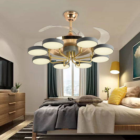 Ventilador de Techo Nórdico Minimalista con Luz LED