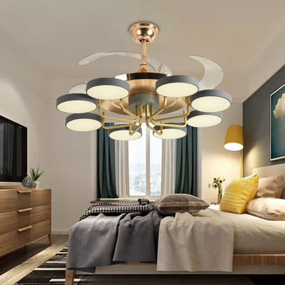Ventilador de Techo Nórdico Minimalista con Luz LED