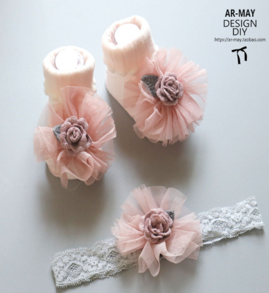 Set de Diademas y Calcetines para Bebé