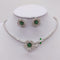 Conjunto de Collar y Aretes Camelia con Circonita