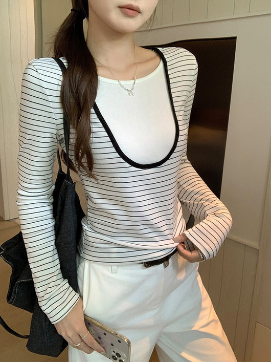 Blusa Coreana Ajustada para Transición de Otoño - Image 9