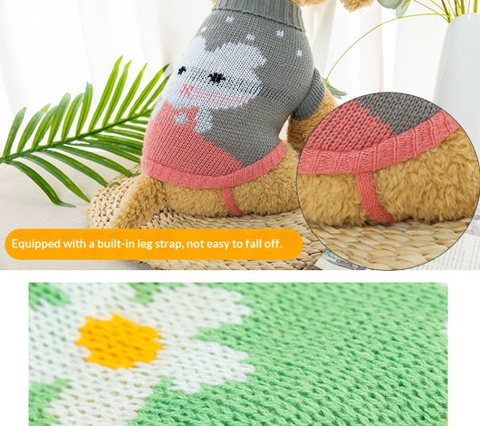 Suéteres Tejidos para Mascotas - Ropa de Otoño e Invierno para Bichón Frisé y Corgi - Image 23