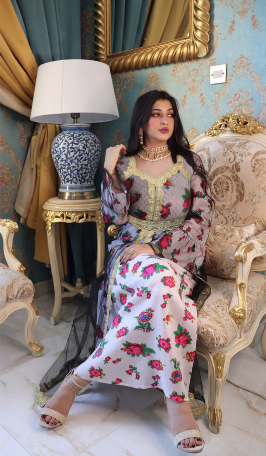 Vestido de Encaje Bordado Estilo Étnico Oriente Medio Dubai - Image 9