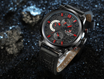 Reloj de Pulsera Cuarzo Hombre con Correa de Cuero Impermeable - Image 8