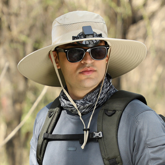 Sombrero de Ala Ancha para Senderismo y Pesca - Protección Solar UV