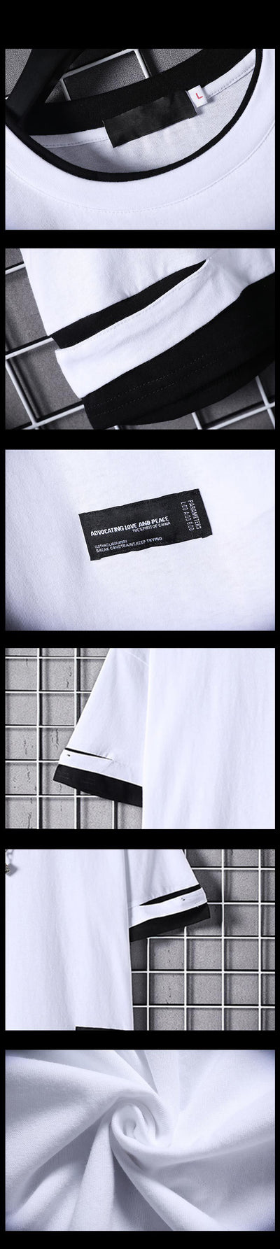 Playera Holgada Hip-Hop de Manga Corta para Hombre - Image 12