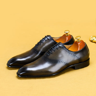 Zapatos Oxford Caballero Retro Cuero Genuino Cordones Estilo Británico - Image 10