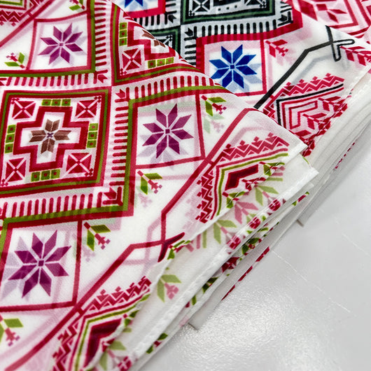 Pañuelo Largo de Gasa Perlada con Estampado Liso - Hijab Versátil para Mujer - Image 13