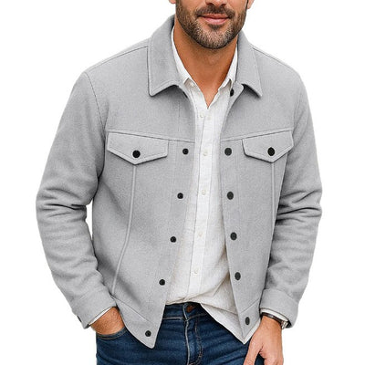 Abrigo de Lana Casual para Hombre con Solapa Elegante - Image 5