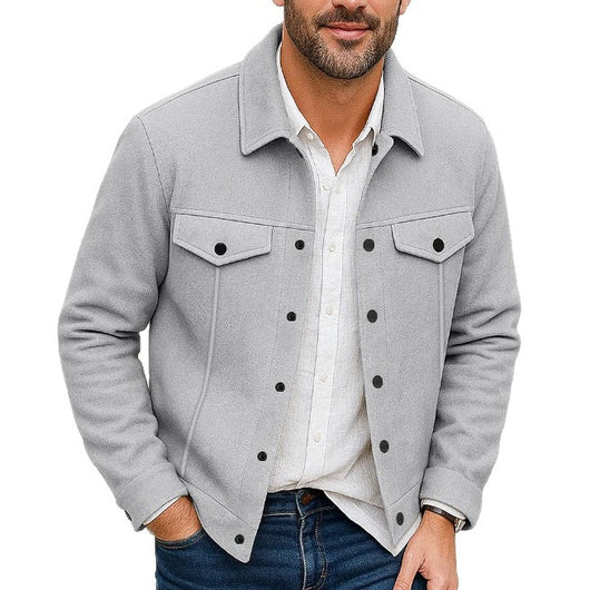 Abrigo de Lana Casual para Hombre con Solapa Elegante - Image 5