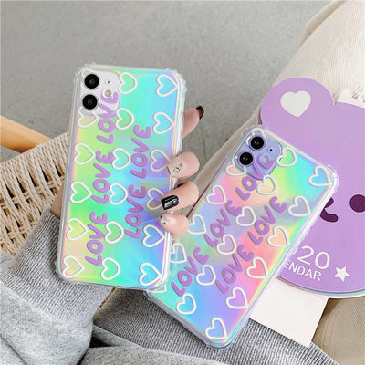 Funda Protectora Púrpura Love Compatible con Apple - Image 10