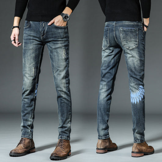 Jeans Retro Slim Fit para Hombre - Corte Recto Clásico Otoño Invierno - Image 5