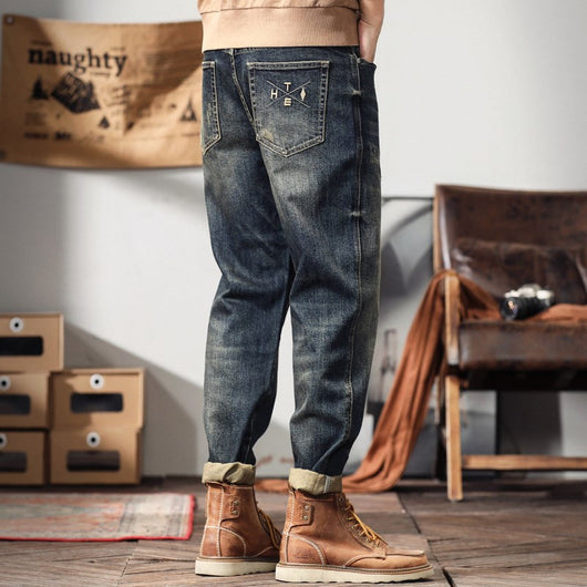 Jeans Retro Holgados de Talle Alto para Hombre Talla Grande - Image 2