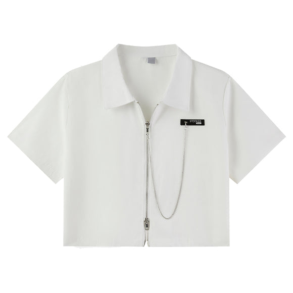 Blusa Suelta Casual de Manga Corta para Mujer