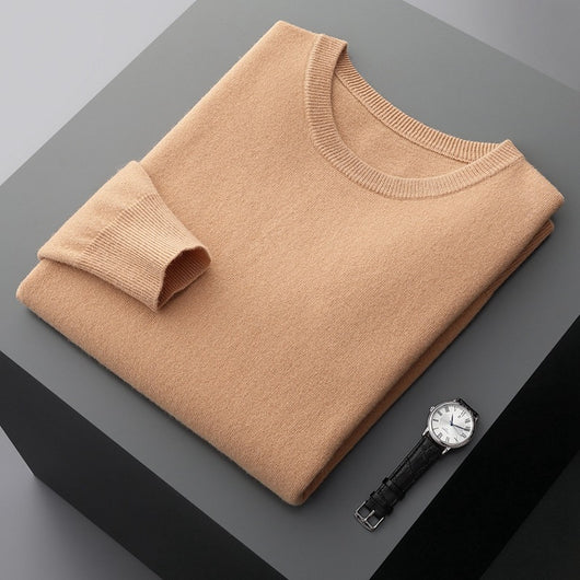 Suéter de Cuello Redondo 100% Cashmere para Hombre - Otoño e Invierno - Image 11