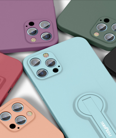 Funda Protectora de Silicona Líquida para iPhone con Soporte y Cordón - Image 3