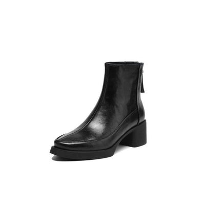 Botas Tobilleras de Cuero Genuino con Tacón Alto - Colección Otoño Invierno - Image 5
