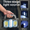 Linterna LED COB de Largo Alcance Recargable Solar y USB