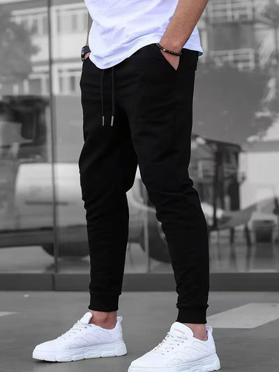 Pantalones Casuales Retro Europeos de Algodón Terry para Hombre - Image 7
