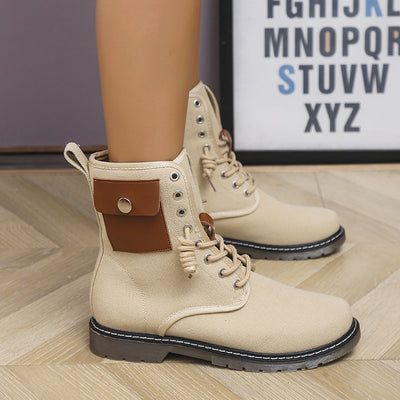 Botas Martin Cortas Estilo Británico para Otoño e Invierno - Image 13