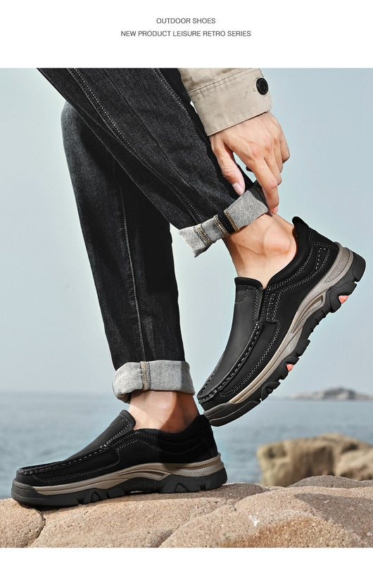 Zapatos Casuales de Cuero para Hombre Talla Grande - Cómodos y Ligeros - Image 17