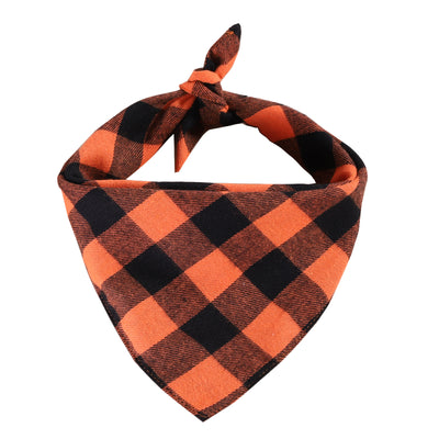 Pañuelo Triangular para Mascotas de Algodón Doble Cuadros - Image 5