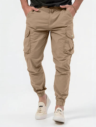 Pantalones Cargo Hombre con Bolsillos Tridimensionales Diseño Liso - Image 26
