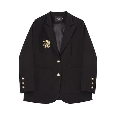 Blazer Negro Mujer Diseño Exclusivo Otoño Corte Holgado - Image 6
