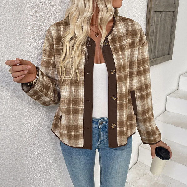 Cardigan de Cuadros para Mujer - Chaqueta Casual Versátil